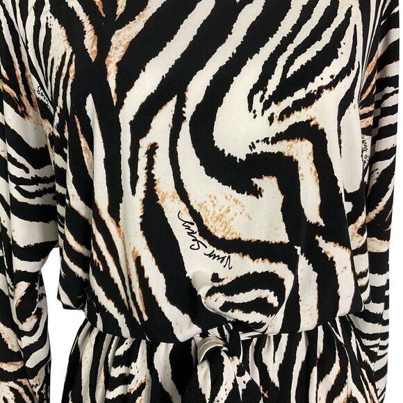 Victoria's Secret Animal Print Dress, size small, faux wrap skirt, poly/elastane - Picture 10 of 16